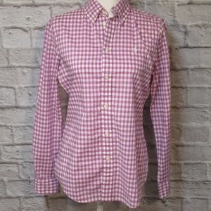 Ralph Lauren Womens Size 8 Purple Gingham Shirt